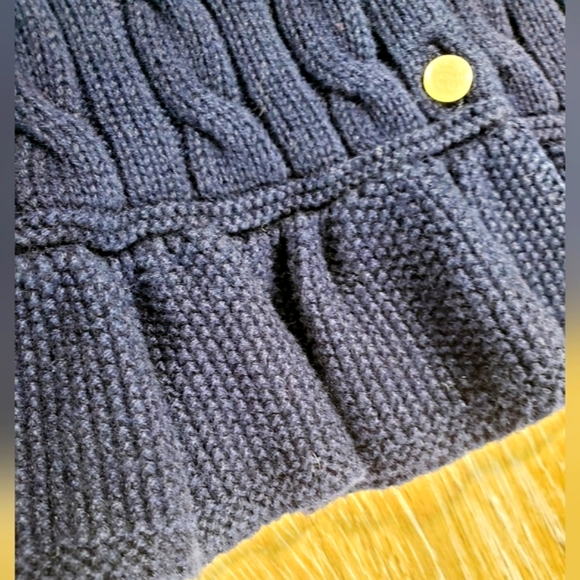 Ralph Lauren Navy Blue Cable Knit Baby's Cardigan size 6M - Picture 8 of 8